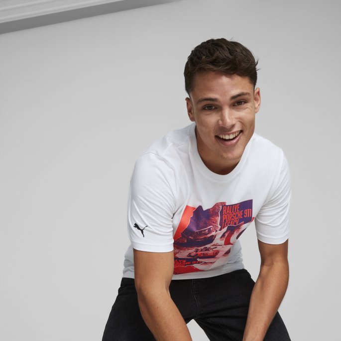 Puma På Tilbud Hvit Porsche Legacy Herre Motorsport Statement T-skjorte