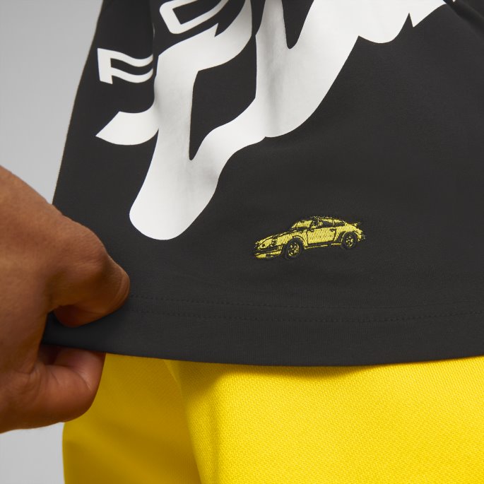 Puma På Tilbud Svart Porsche Legacy Logo Herre T-skjorte