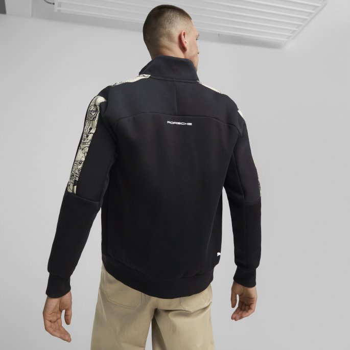 Porsche Legacy T7 Motorsport Sweat Jakke Herre Puma På Tilbud Svart