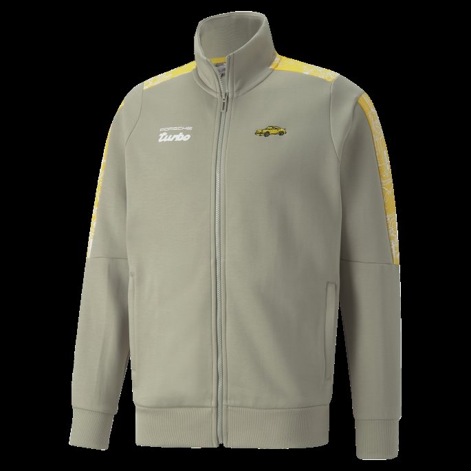 Porsche Legacy T7 Sweatjakke For Menn Pebble Grey Puma På Tilbud