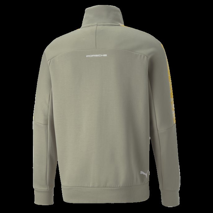 Porsche Legacy T7 Sweatjakke For Menn Pebble Grey Puma På Tilbud