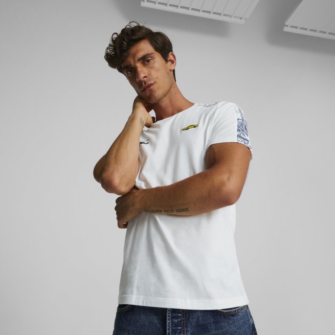 Puma På Tilbud Porsche Legacy T7 Motorsport Tee Herre Hvit