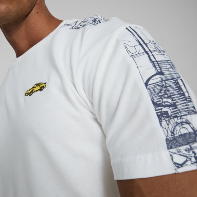 Puma På Tilbud Porsche Legacy T7 Motorsport Tee Herre Hvit