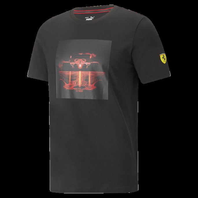 Scuderia Ferrari Nightride Herre T-skjorte Puma På Tilbud Svart