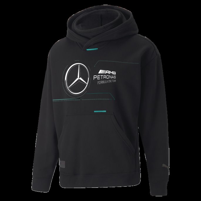 Svart Puma På Tilbud Mercedes-amg Petronas Motorsport Formula One Statement Hettegenser Herre