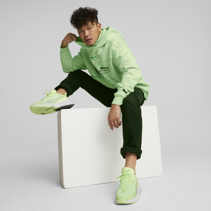 Paradise Green Puma På Salg Mercedes-amg Petronas Motorsport Formula One Statement Hettegenser Menn