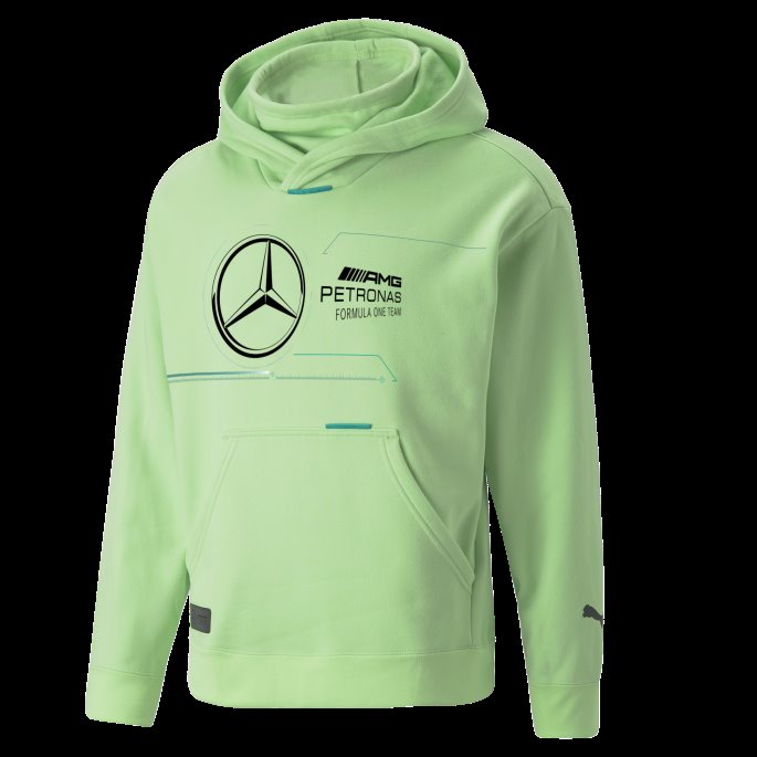 Paradise Green Puma På Salg Mercedes-amg Petronas Motorsport Formula One Statement Hettegenser Menn