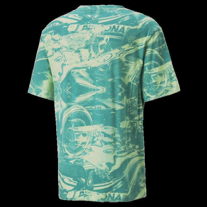 Puma På Tilbud Paradise Green Mercedes-amg Petronas Motorsport Formula One Statement Trykt Tee Herre
