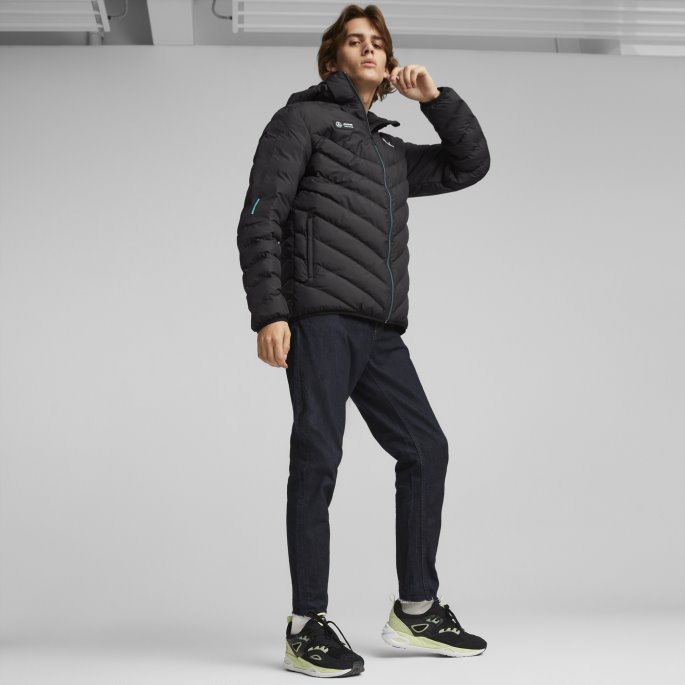 Mercedes-amg Petronas Motorsport Formula One Mt7 Ecolite Dunjakke Menn Puma På Tilbud Svart