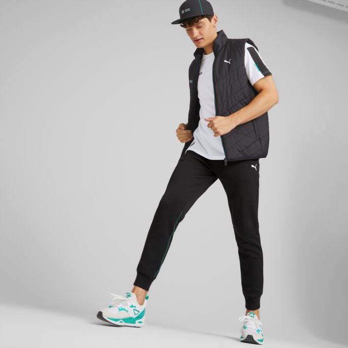 Puma På Salg Svart Mercedes-amg Petronas Motorsport Formula One Mt7 Polstret Gilet Herre