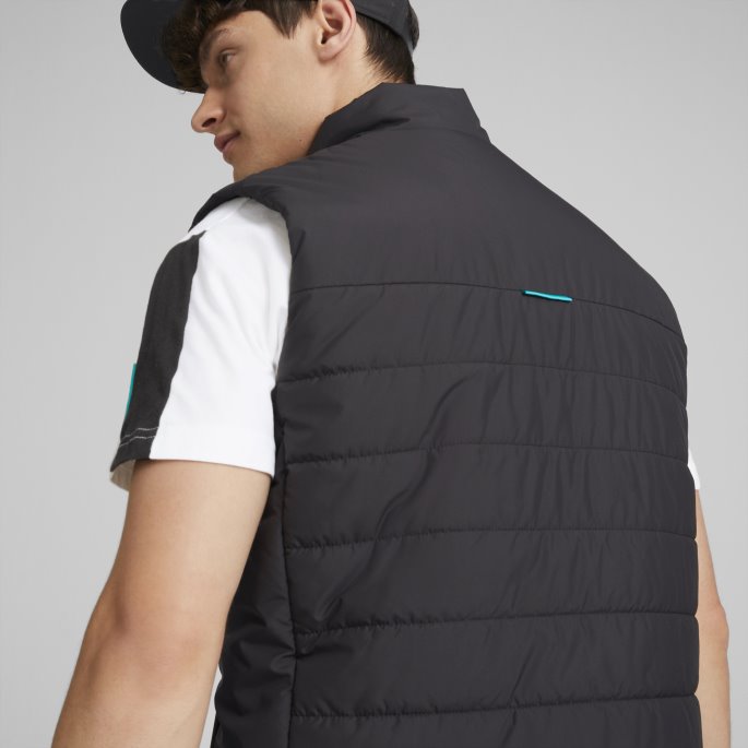 Puma På Salg Svart Mercedes-amg Petronas Motorsport Formula One Mt7 Polstret Gilet Herre
