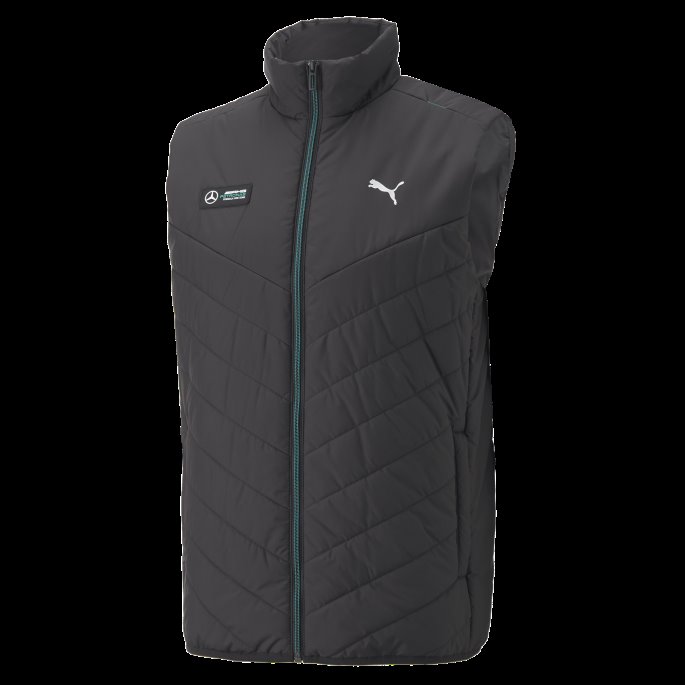 Puma På Salg Svart Mercedes-amg Petronas Motorsport Formula One Mt7 Polstret Gilet Herre
