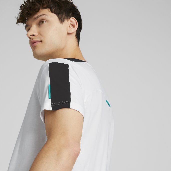 Hvit Puma På Salg Mercedes-amg Petronas Motorsport Formula One Mt7 Tee Herre