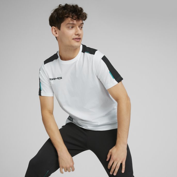 Hvit Puma På Salg Mercedes-amg Petronas Motorsport Formula One Mt7 Tee Herre