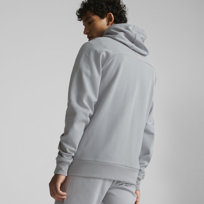 Mercedes Team Sølv Mercedes-amg Petronas Motorsport Formula One Sweat Jakke Med Hette Herre Puma På Salg