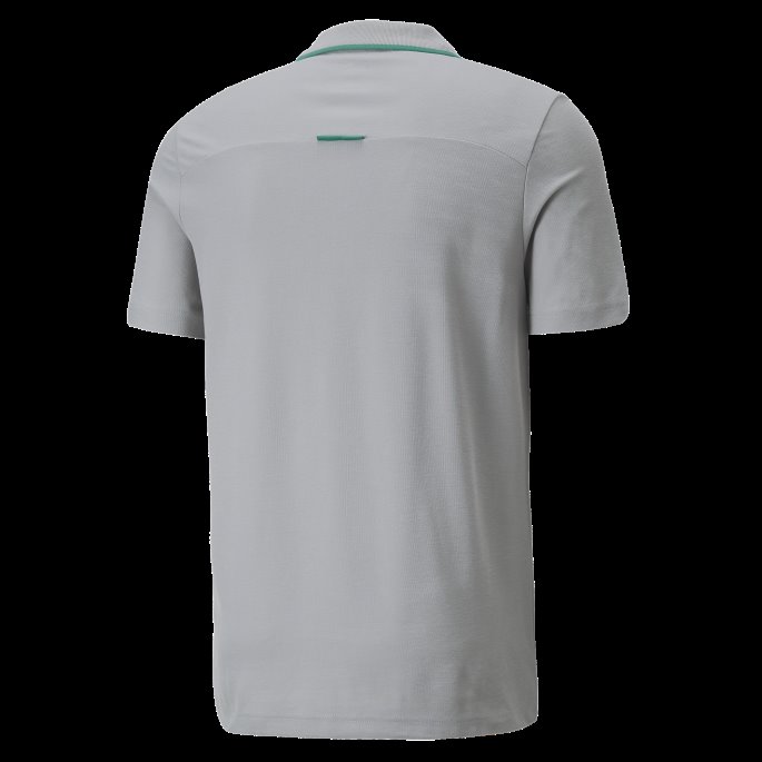 Mercedes-amg Petronas Motorsport Formula One Poloskjorte Menn Puma På Salg Mercedes Team Sølv