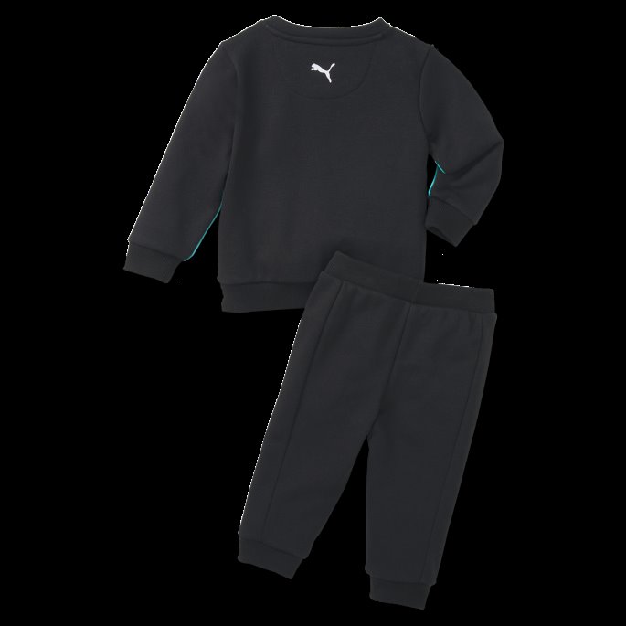 Mercedes-amg Petronas Motorsport Formula One Crew Joggedress For Spedbarn Svart Puma På Salg