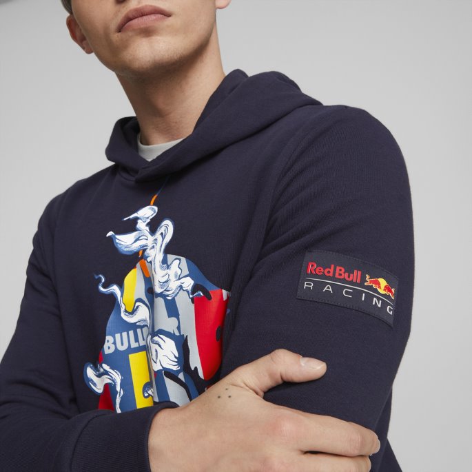 Red Bull Racing Dynamisk Bull Logo Hettegenser Menn Puma På Salg Nattehimmel
