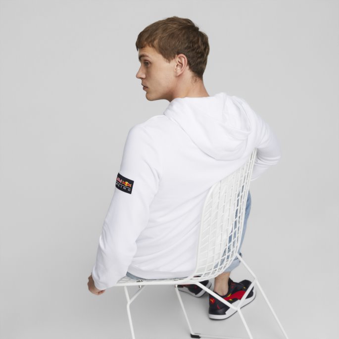 Hvit Red Bull Racing Dynamisk Bull Logo Hettegenser Menn Puma På Salg