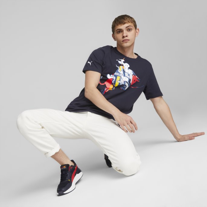 Nattehimmel Puma På Salg Red Bull Racing Dynamisk Bull Logo Tee Menn