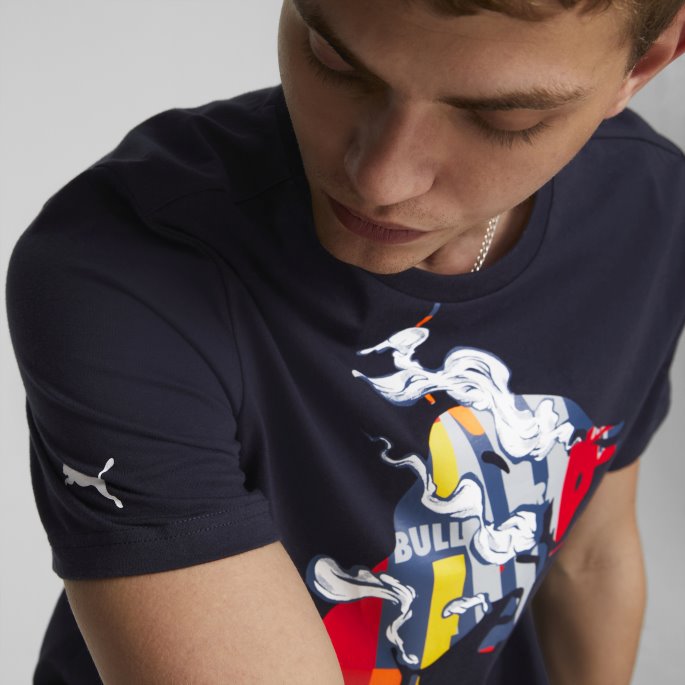 Nattehimmel Puma På Salg Red Bull Racing Dynamisk Bull Logo Tee Menn