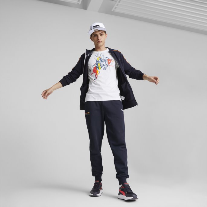 Hvit Puma På Salg Red Bull Racing Dynamisk Bull Logo Tee Menn