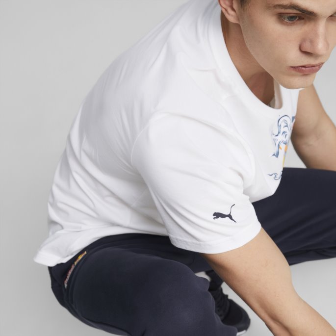 Hvit Puma På Salg Red Bull Racing Dynamisk Bull Logo Tee Menn