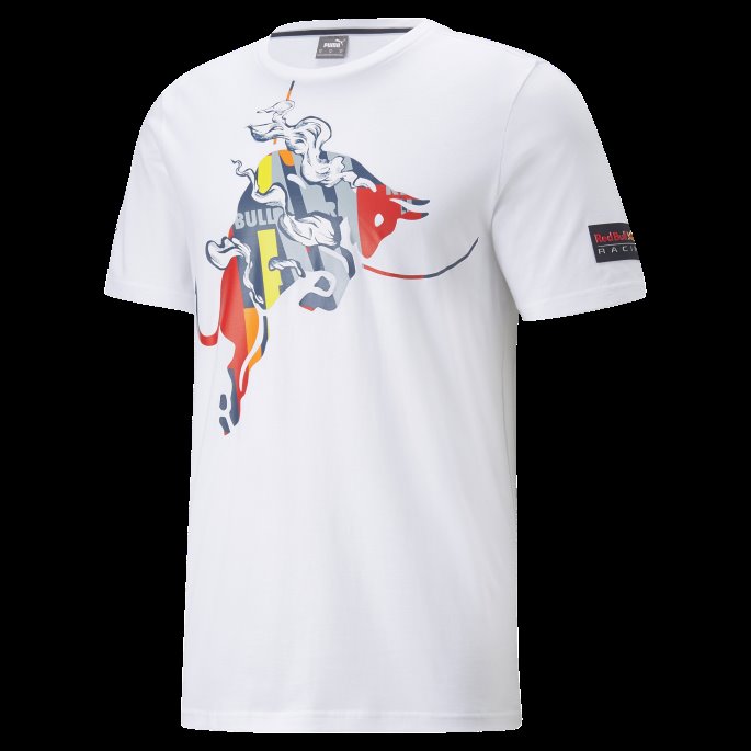 Hvit Puma På Salg Red Bull Racing Dynamisk Bull Logo Tee Menn