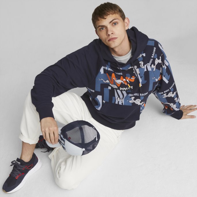 Puma På Tilbud Nattehimmel Red Bull Racing Hettegenser Herre