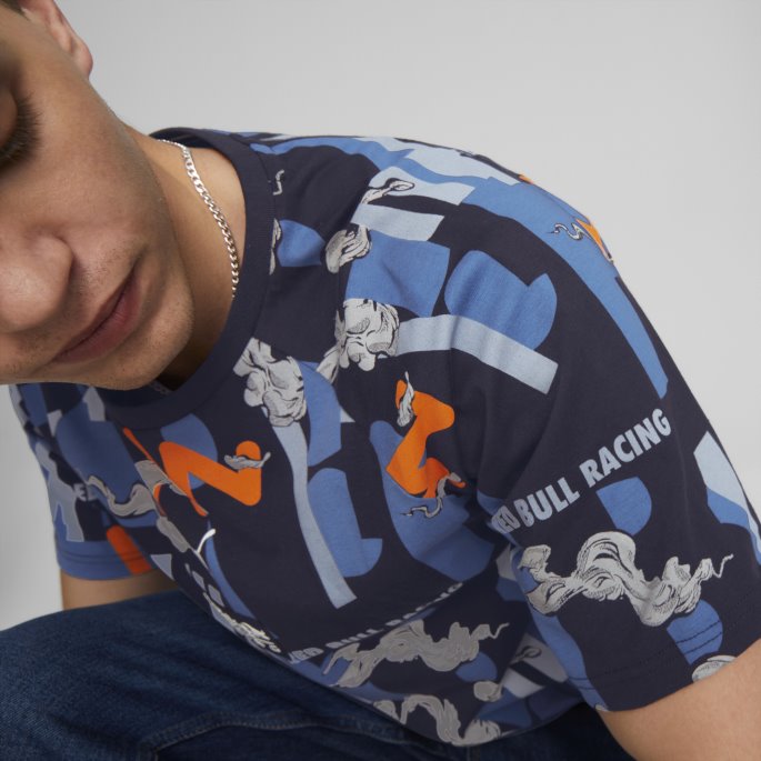 Red Bull Racing Trykt Tee Menn Puma På Salg Nattehimmel