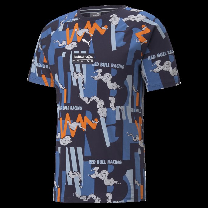 Red Bull Racing Trykt Tee Menn Puma På Salg Nattehimmel