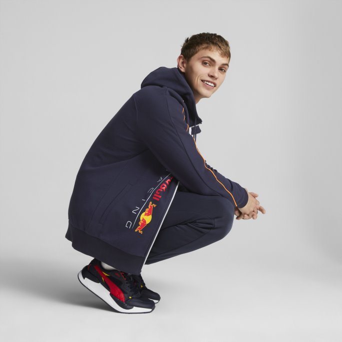 Red Bull Racing Mt7 Hettegenser Med Full Glidelås Menn Nattehimmel Puma På Salg