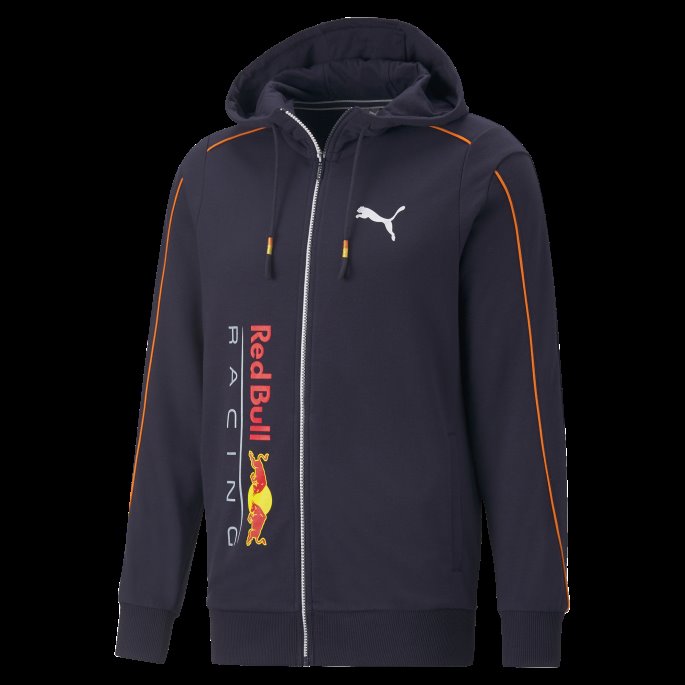 Red Bull Racing Mt7 Hettegenser Med Full Glidelås Menn Nattehimmel Puma På Salg