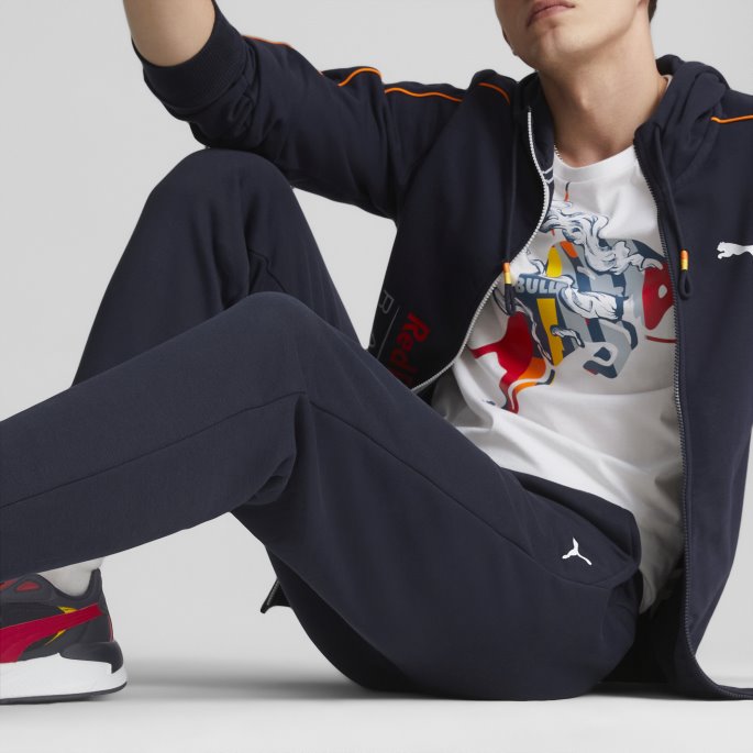 Puma På Salg Red Bull Racing Essentials Fleece Joggebukse Menn Nattehimmel