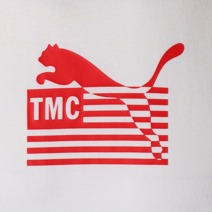 Puma På Tilbud X Tmc Hussle Herre T-skjorte Hvit-høyrisiko Rød