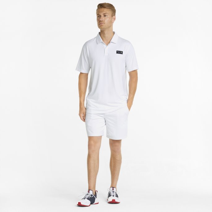 Puma På Tilbud X Palm Tee Crew Golf Poloskjorte For Menn Lys Hvit
