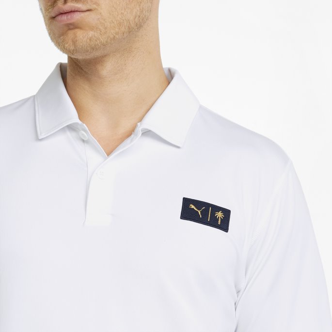 Puma På Tilbud X Palm Tee Crew Golf Poloskjorte For Menn Lys Hvit