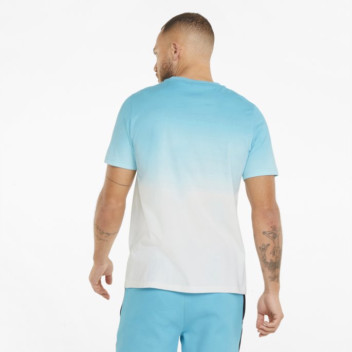 Blå Atoll Puma På Salg Melo Fade Kortermet Basketball T-skjorte For Menn