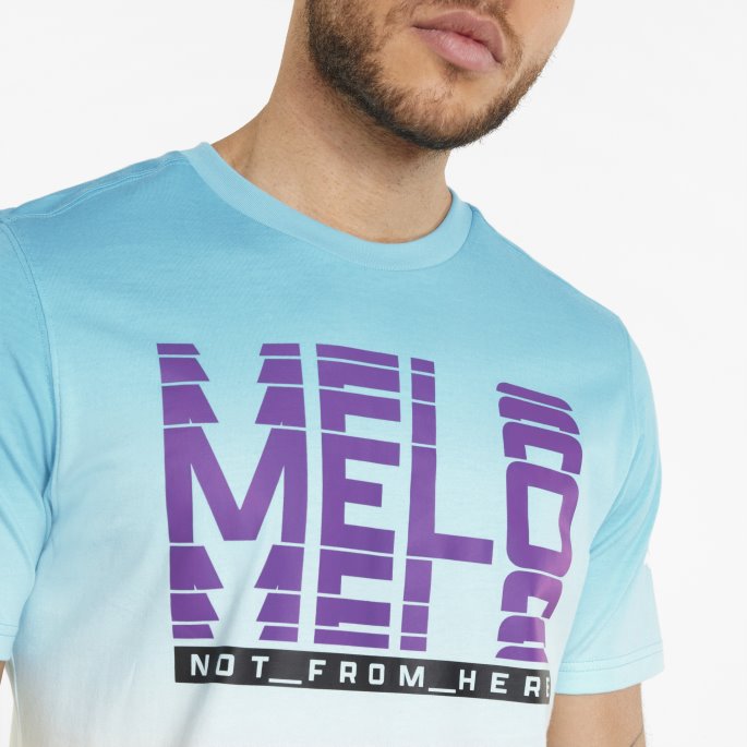 Blå Atoll Puma På Salg Melo Fade Kortermet Basketball T-skjorte For Menn