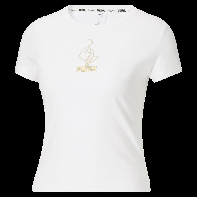 Puma På Tilbud X Baby Phat Hard Fitted T-skjorte Hvit