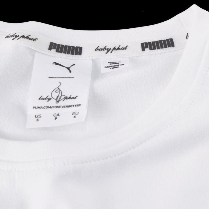 Puma På Tilbud X Baby Phat Hard Fitted T-skjorte Hvit