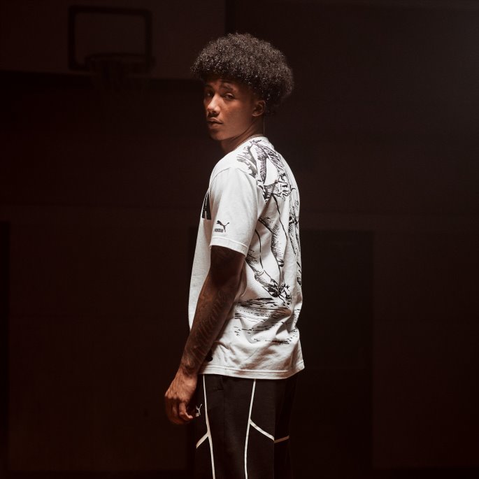 Hvit Puma På Tilbud X Joshua Vides Herre-t-skjorte