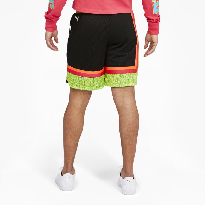 Puma På Tilbud X Rick And Morty Basketballshorts For Menn Svart
