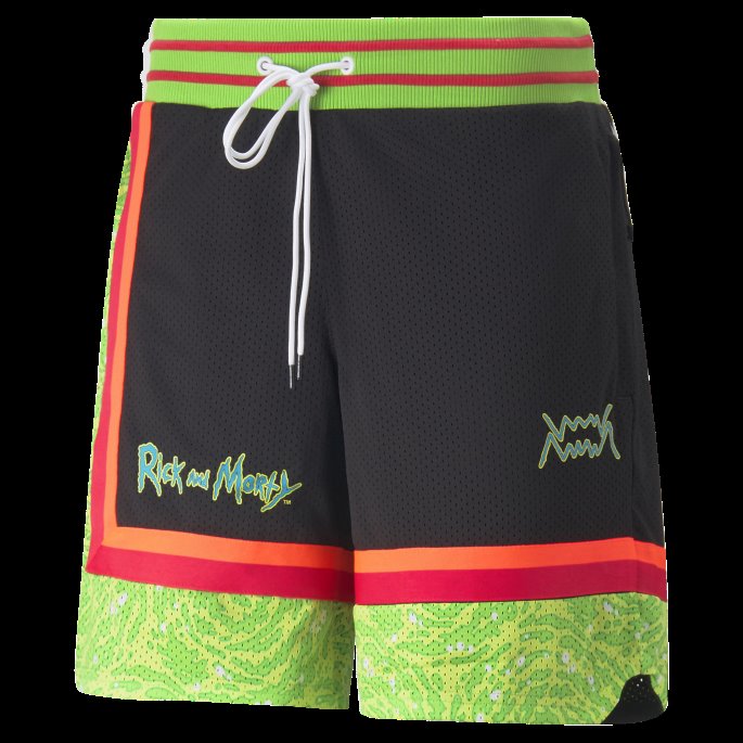 Puma På Tilbud X Rick And Morty Basketballshorts For Menn Svart