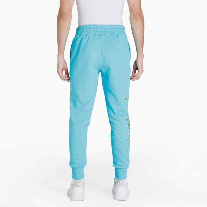 Scuba Blue Puma På Tilbud X Rick And Morty Basketballbukser For Menn
