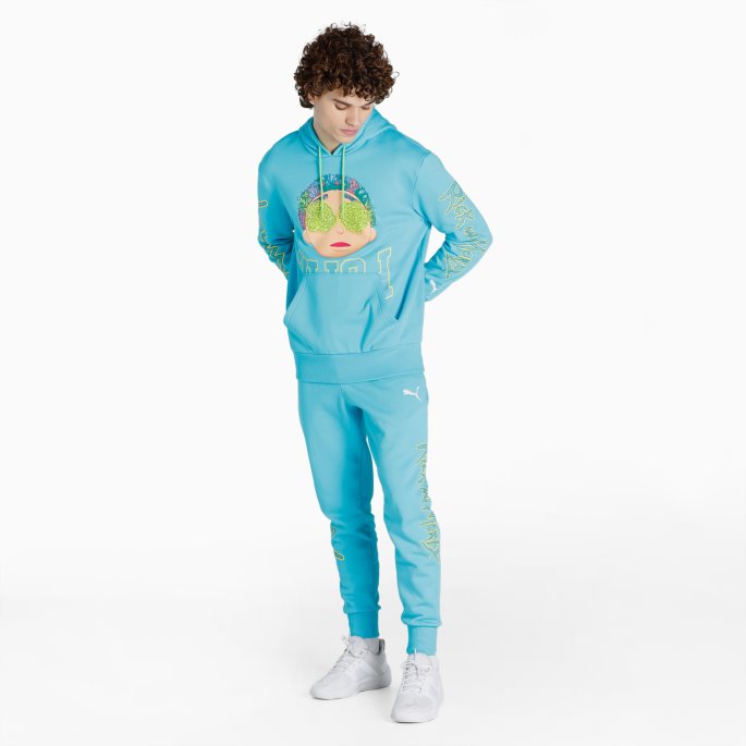 Scuba Blue Puma På Tilbud X Rick And Morty Basketballbukser For Menn