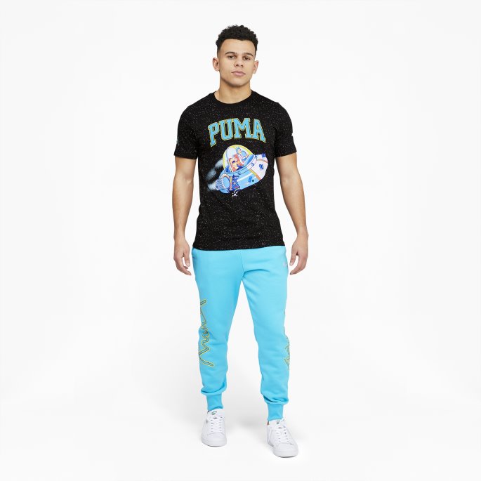 Puma På Tilbud X Rick And Morty Kortermet Basketball T-skjorte For Menn Svart