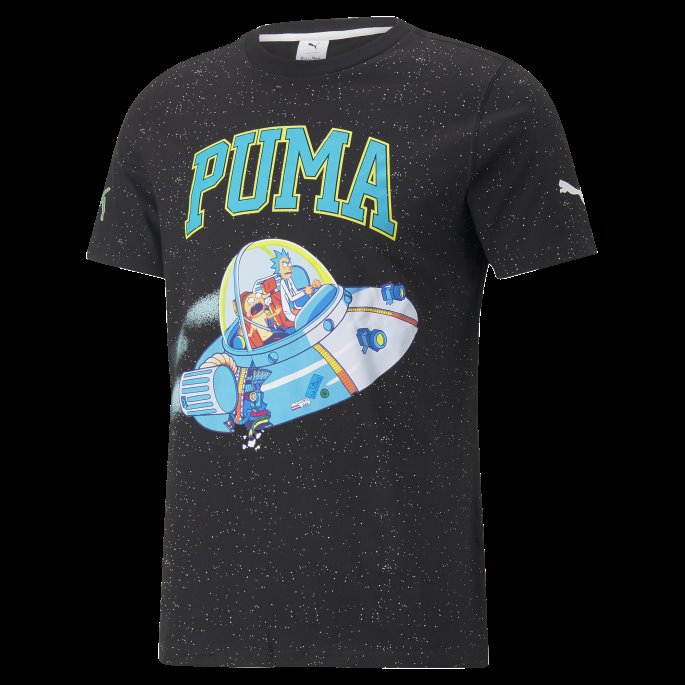 Puma På Tilbud X Rick And Morty Kortermet Basketball T-skjorte For Menn Svart