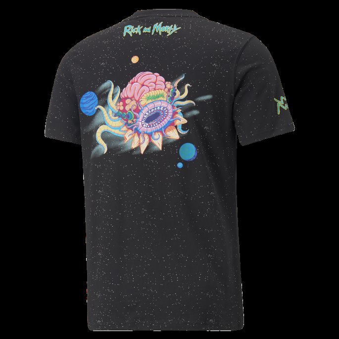 Puma På Tilbud X Rick And Morty Kortermet Basketball T-skjorte For Menn Svart