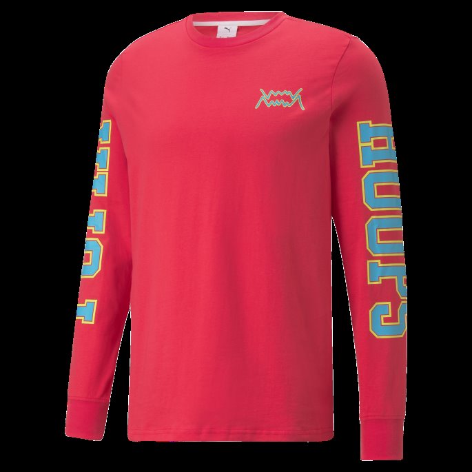 Puma På Tilbud X Rick And Morty Langermet Basketball T-skjorte For Menn Nrgy Rose